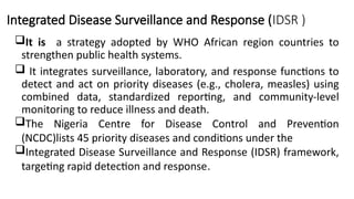 Idsr PRINCIPLES OF COMMUNICABLE DISEASE EPIDEMIOLOGY.pptx