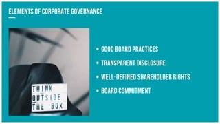 Principles of Corporate Governance