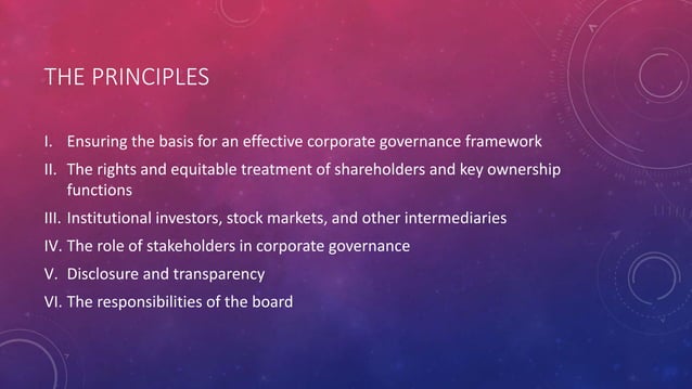 Principles of Corporate Governance | PPTX | Financial Regulation | Economy