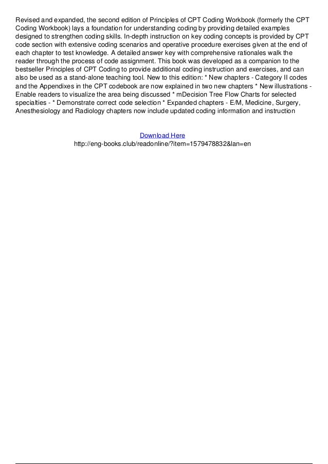 Principles Of Cpt Coding Workbook Coding Challenges And Exercises For Principles Of Cpt Coding Workbook Coding Challenges And Exercises For