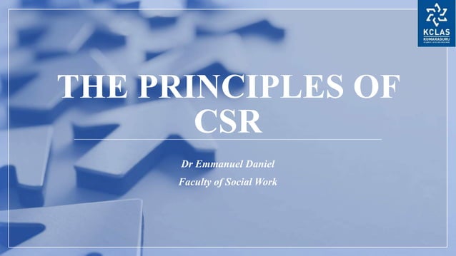 The Principles of CSR | PPTX | Business | Business and Finance