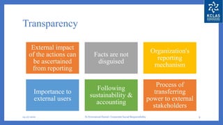 The Principles of CSR | PPTX | Business | Business and Finance