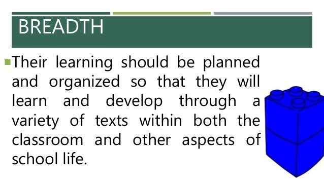 Principles of Curriculum Design