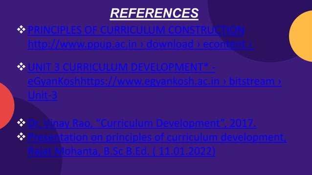 principles of curriculum develOPMENT.pptx | Primary Education | Education