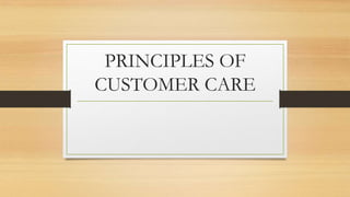 PRINCIPLES OF CUSTOMER CARE TO CMT2b.ppt