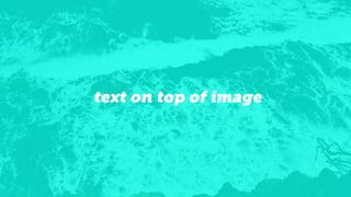 text on top of image
 