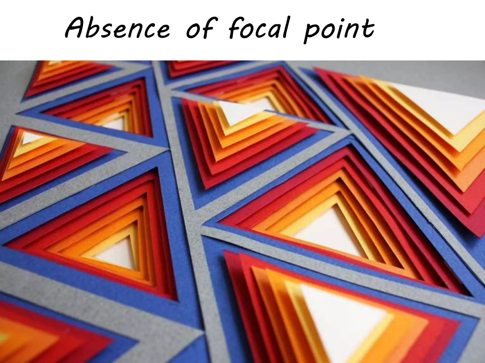 Absence of focal point
 