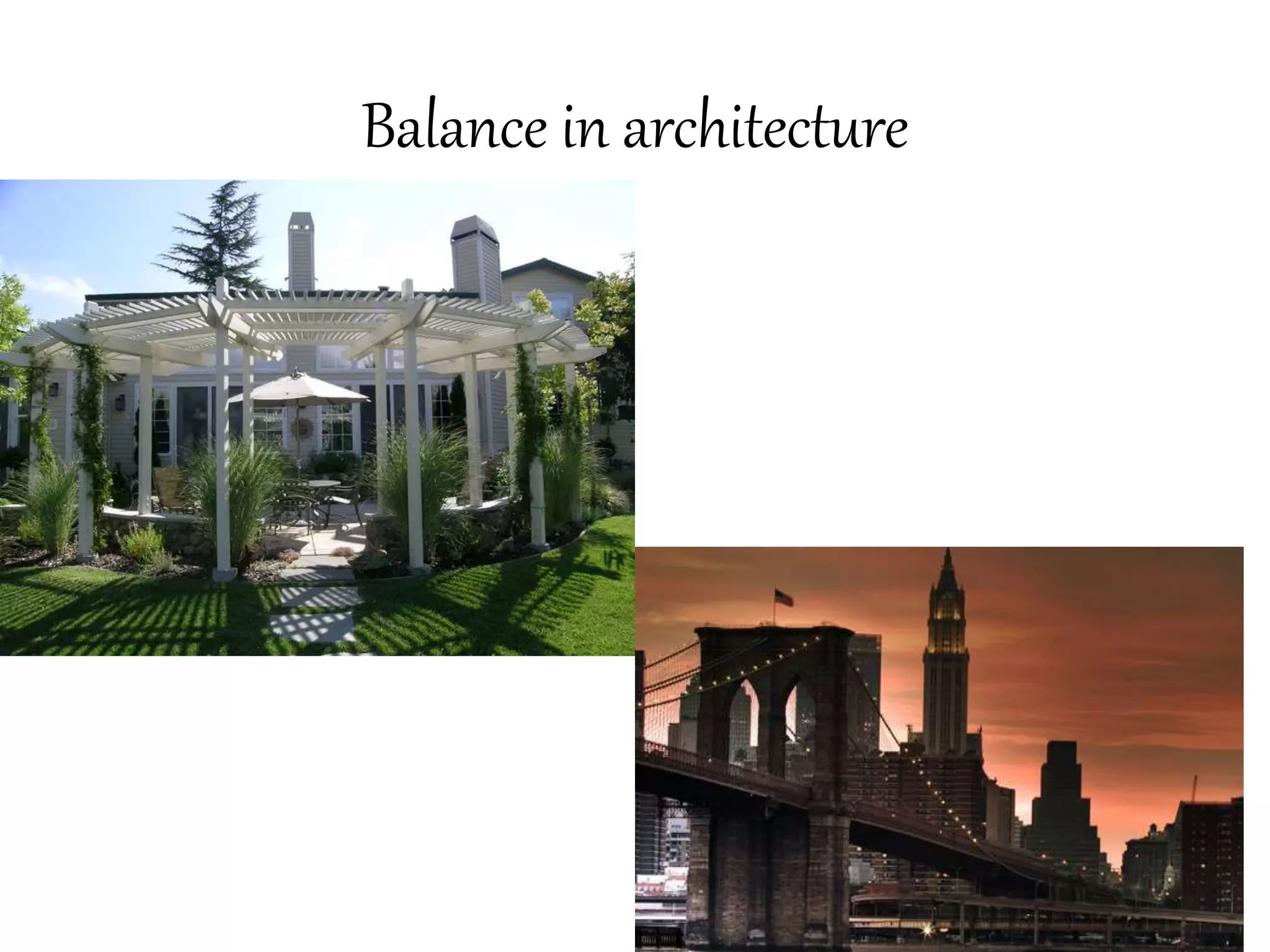 Balance in architecture
 