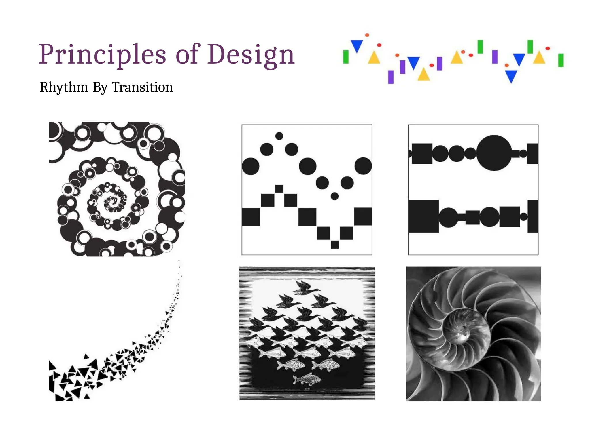 Principles of Design
Rhythm By Transition
 