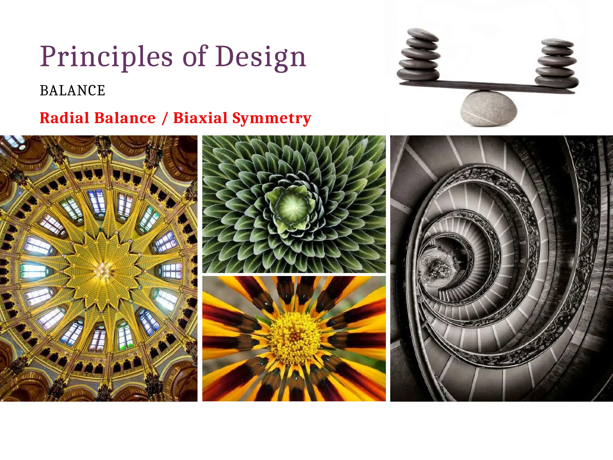 Principles of Design
BALANCE
Radial Balance / Biaxial Symmetry
 