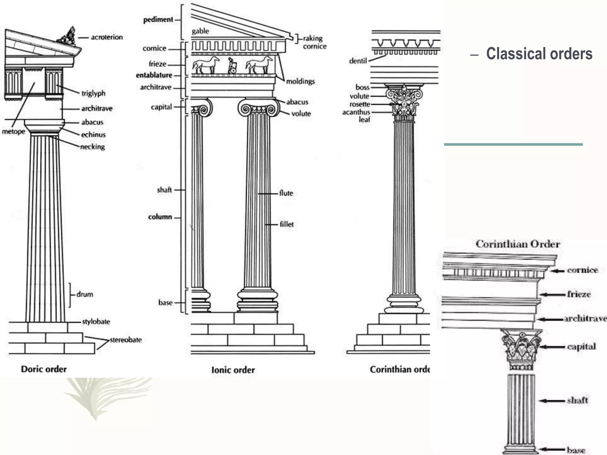 – Classical orders
 