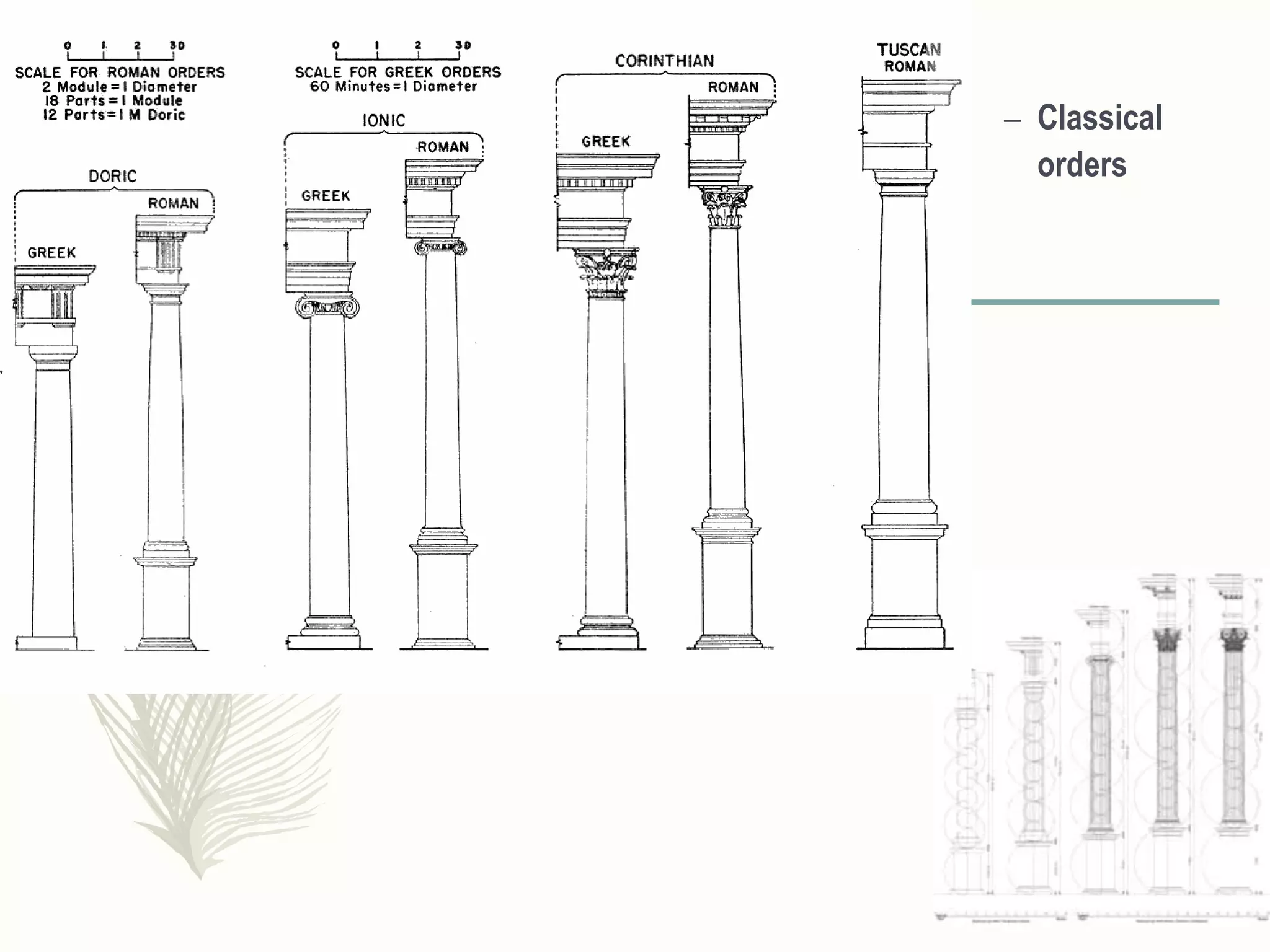 – Classical
orders
 