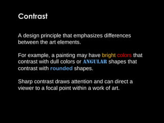 Principles of Design for the Artist | PPTX