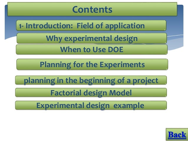 Principles Of Design Of Experiments Doe 20 5 2014 Principles Of Design Of Experiments Doe 20 5 2014