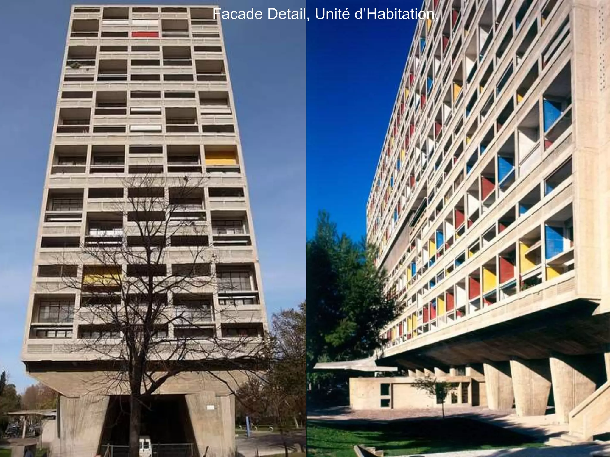 Facade Detail, Unité d’Habitation,
 