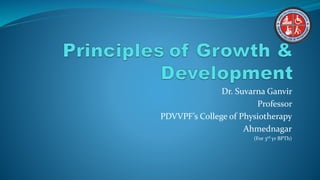 Dr. Suvarna Ganvir
Professor
PDVVPF’s College of Physiotherapy
Ahmednagar
(For 3rd yr BPTh)
 