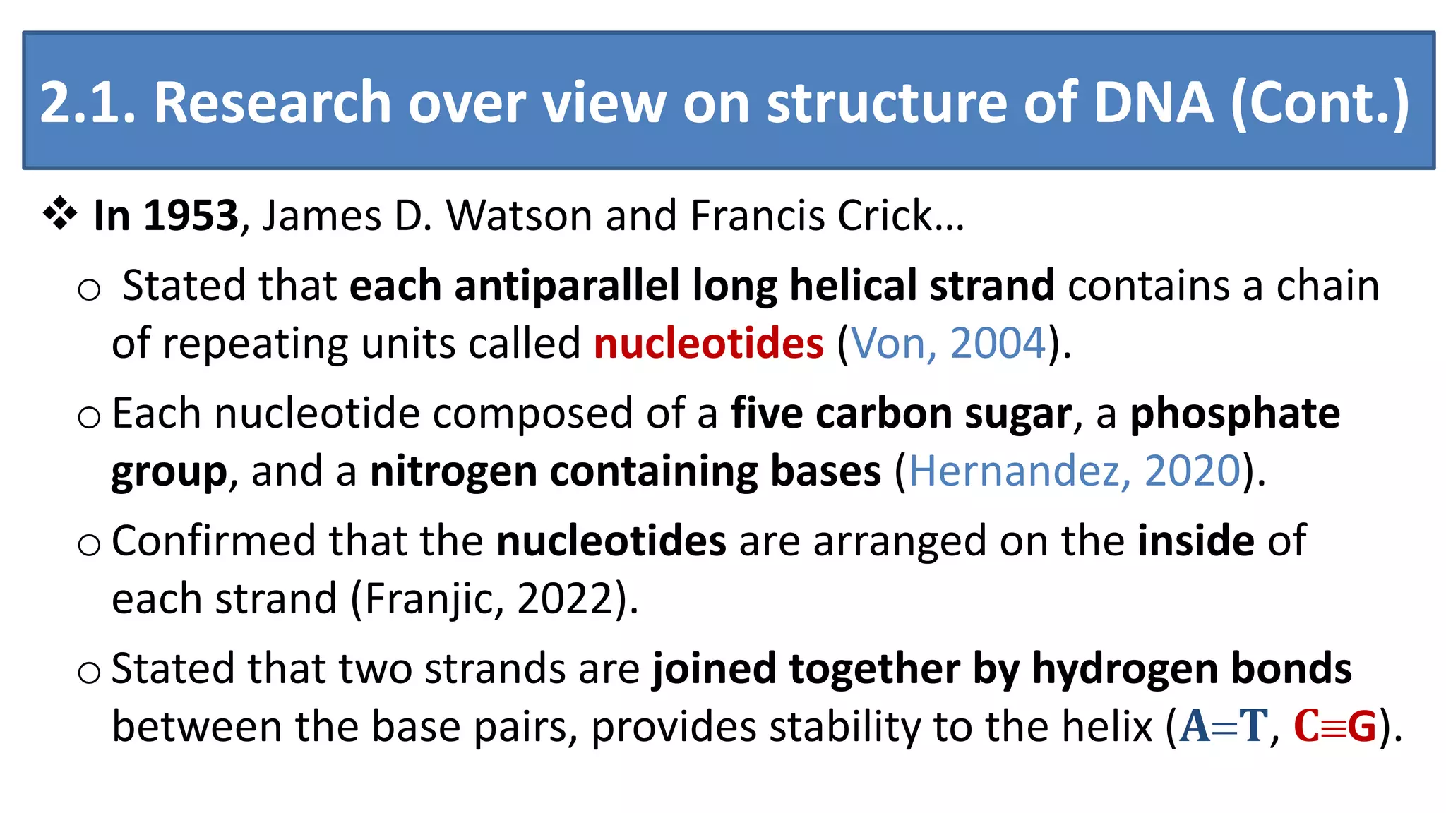 Principles of DNA Structure, Replication and how it affects Plant ...