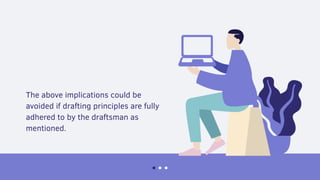 The above implications could be
avoided if drafting principles are fully
adhered to by the draftsman as
mentioned.
 
