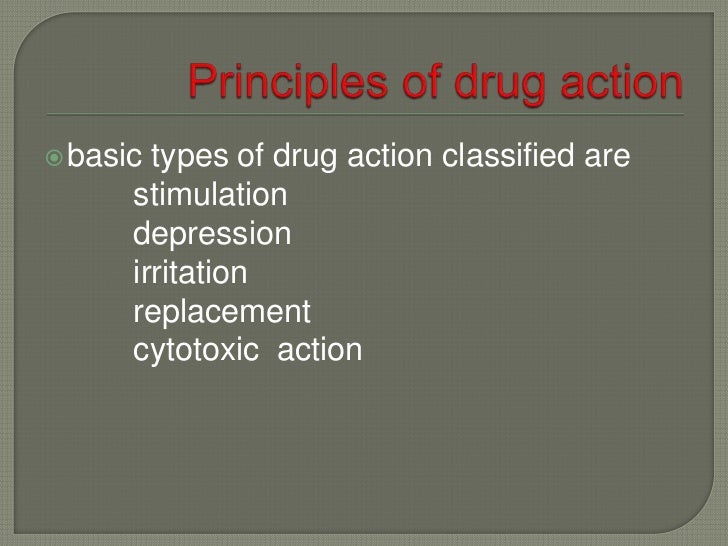 Principles of drug action