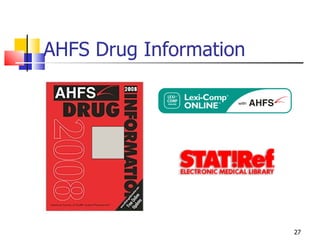 Principles Of Drug Information 2008 | PPT