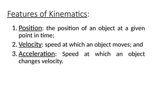 Dynamics Science PRINCIPLES OF DYNAMICS and science and subdivision of mechanics | PPTX