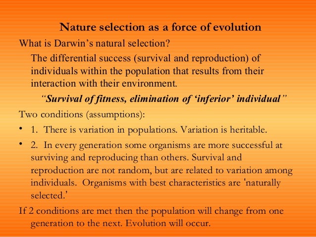 Darwin S Three Conditions For Natural Selection Darwin S Three Conditions For Natural Selection