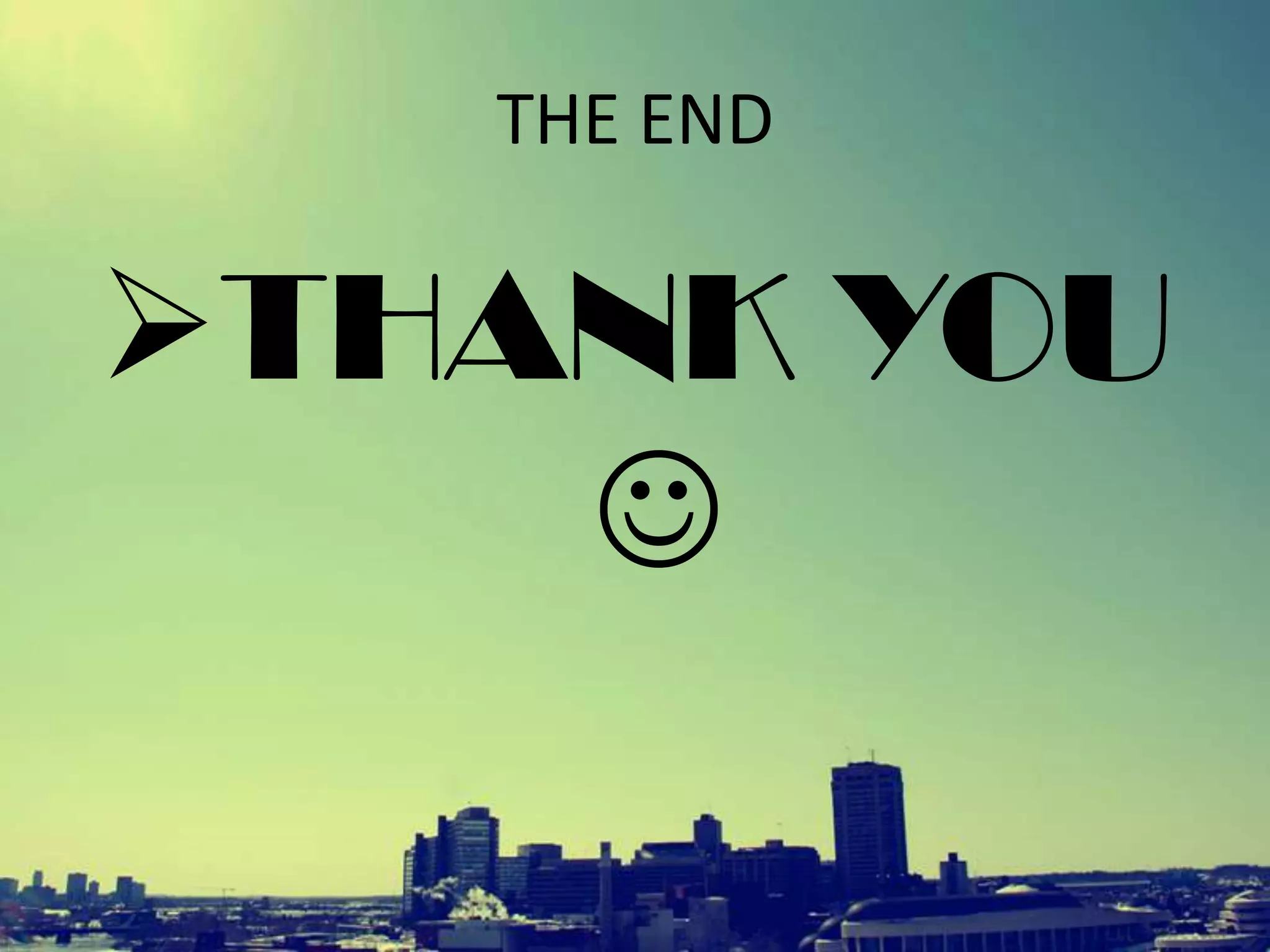 THE END
THANK YOU

 