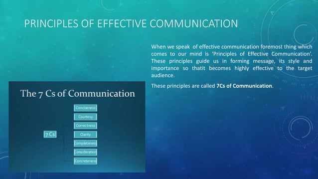 Principles of effective communication | PPTX