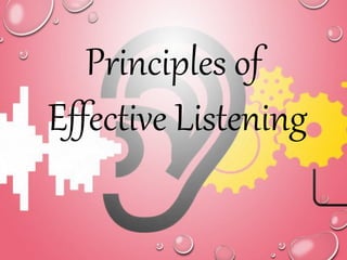 Principles of
Effective Listening
 