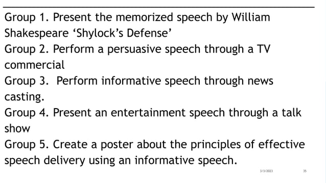 Effective Speech Delivery Should Be All Of The Following Principles of Effective Speech Delivery.pptx