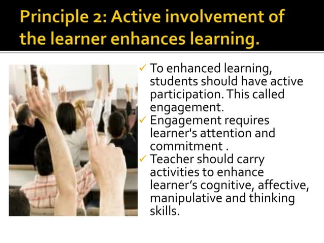Principles of effective teaching and learning