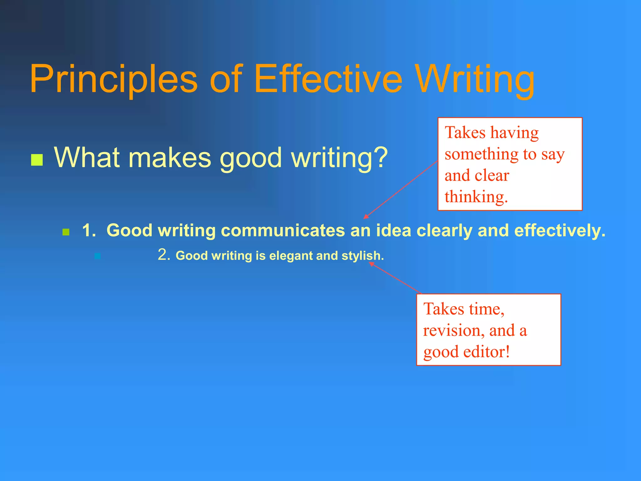 Principles of effective writing edited | PPT