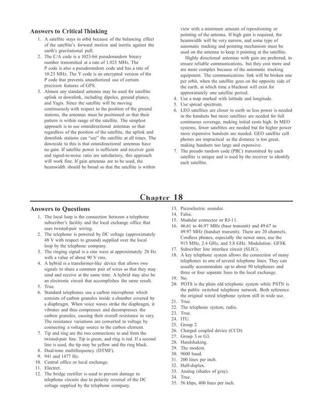 Principles of electronic communication systems 4th edition frenzel