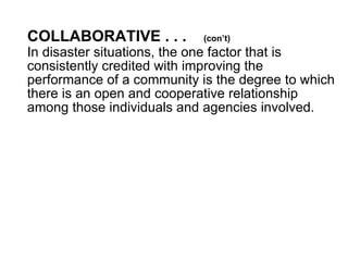 Collaborative Pressure Definition Principles of Emergency Management slides | PPT