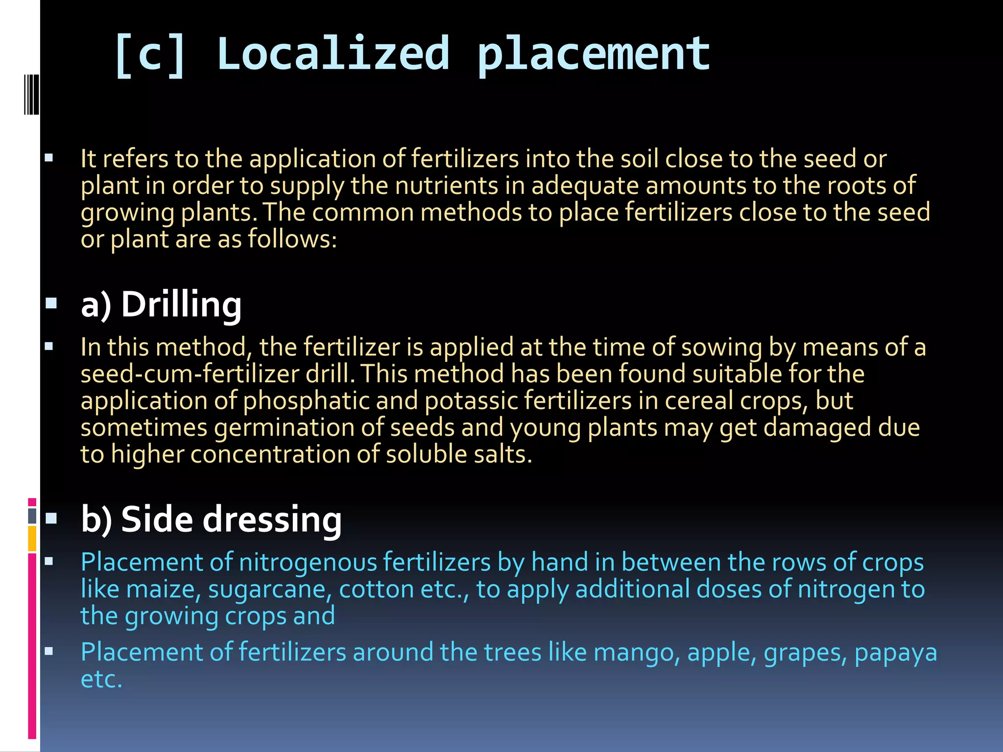Principles of fertilizer application (IGKV RAIPUR C.G) | PPTX