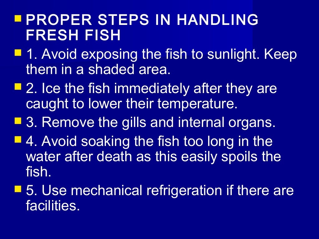Principles of fish preservation and processing