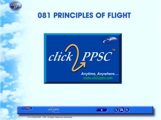 081 PRINCIPLES OF FLIGHT
© G LONGHURST 1999 All Rights Reserved Worldwide
 