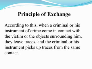 Principles of forensic science | PPTX
