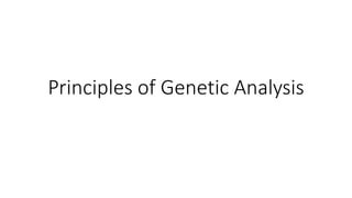 Principles of Genetic Analysis
 