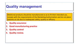 Principles of good manufacturing practice | PPTX