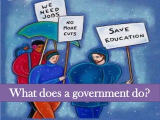 What does a government do?
 