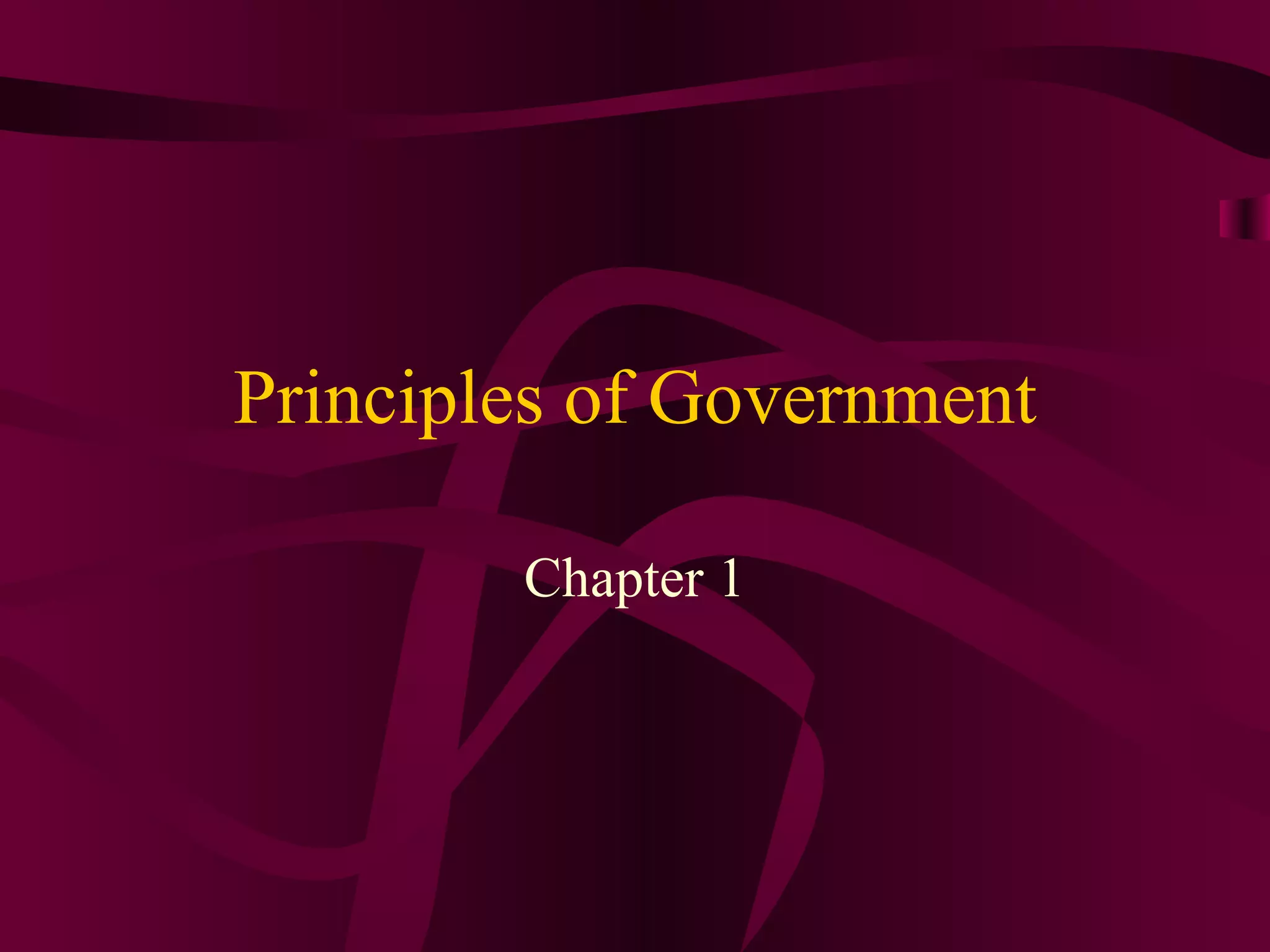 Principles of government 1 | PPT
