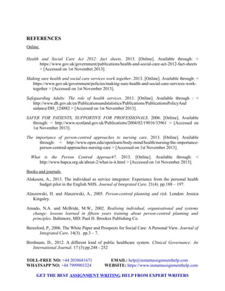 Principles of Health and Social Care Sample Assignment | PDF