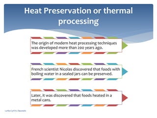 Principles of heat preservation