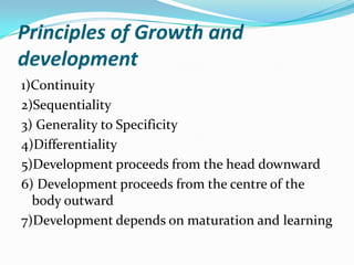 Principles of human growth and development | PPT