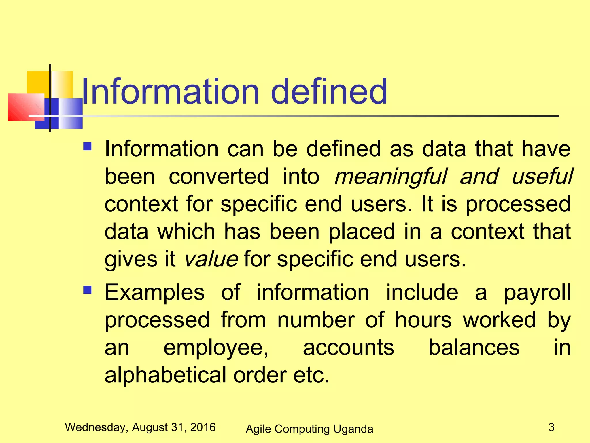 Principles of ict concepts and data processing | PPT