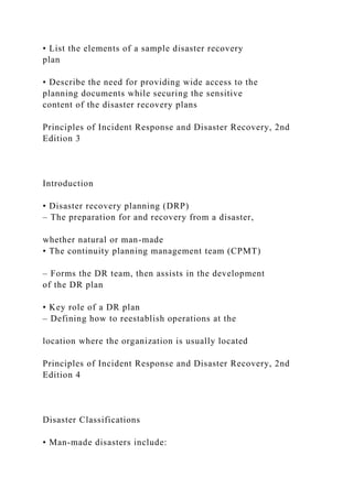 Principles of Incident Response and Disaster Recovery, 2.docx