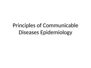 Principles of infectious disease epidemiology Lecture 2.ppt