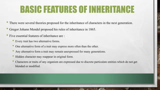 Principles of inheritance & variation I | PPTX