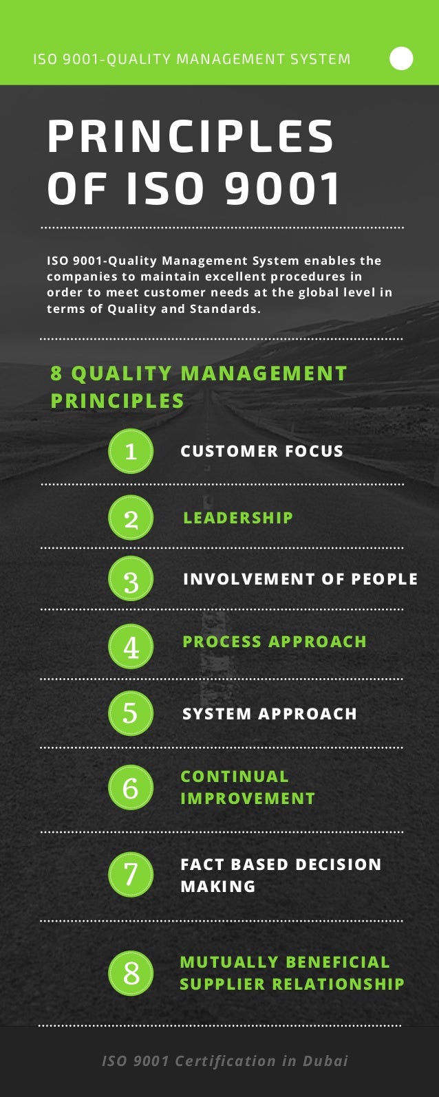 Principles of ISO 9001 Certification in Dubai Principles of ISO 9001 Certification in Dubai